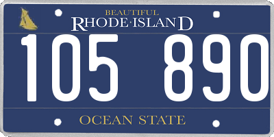 RI license plate 105890