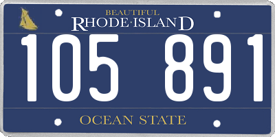 RI license plate 105891