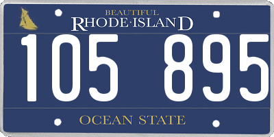 RI license plate 105895