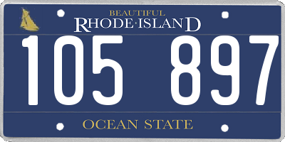 RI license plate 105897