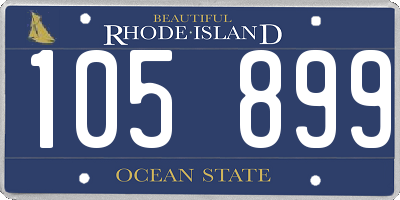 RI license plate 105899