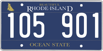 RI license plate 105901