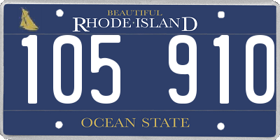 RI license plate 105910