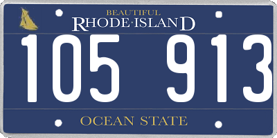 RI license plate 105913