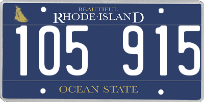 RI license plate 105915