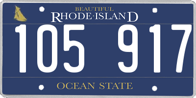 RI license plate 105917