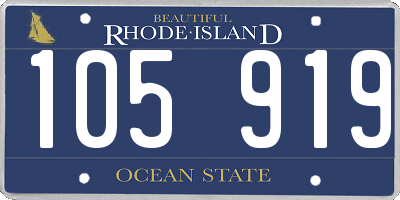 RI license plate 105919