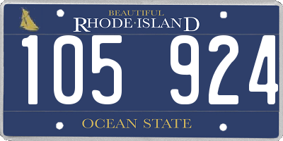 RI license plate 105924