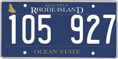 RI license plate 105927