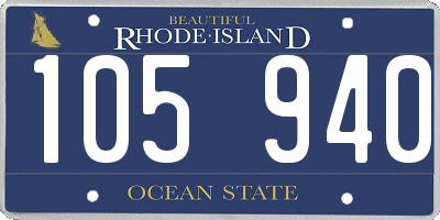 RI license plate 105940