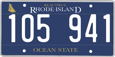 RI license plate 105941