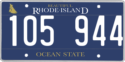RI license plate 105944