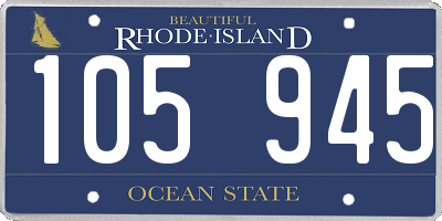 RI license plate 105945