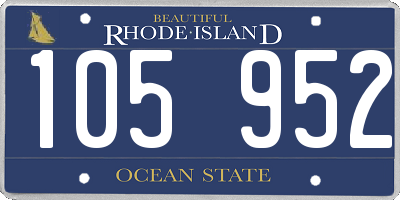 RI license plate 105952