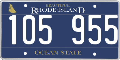 RI license plate 105955
