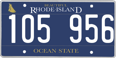 RI license plate 105956