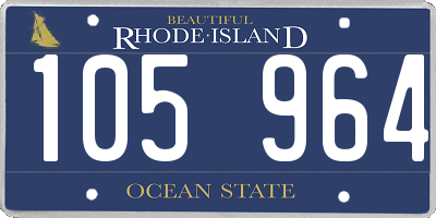 RI license plate 105964
