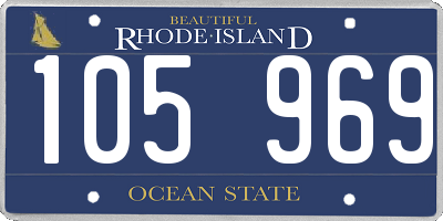 RI license plate 105969