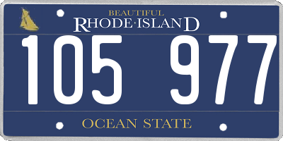 RI license plate 105977