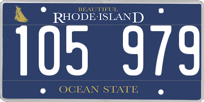 RI license plate 105979