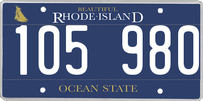 RI license plate 105980