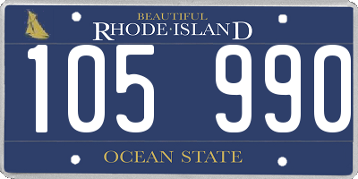 RI license plate 105990