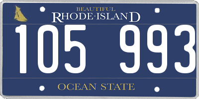 RI license plate 105993