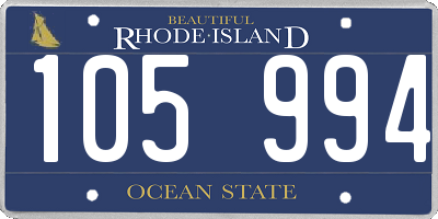 RI license plate 105994