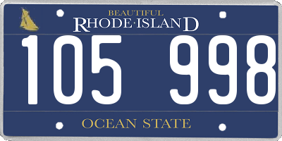 RI license plate 105998