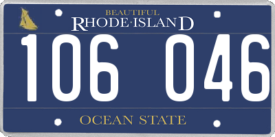 RI license plate 106046