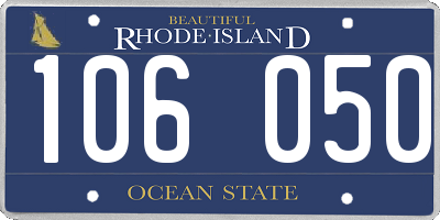 RI license plate 106050