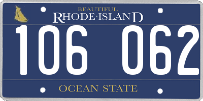 RI license plate 106062