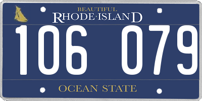 RI license plate 106079