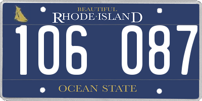 RI license plate 106087