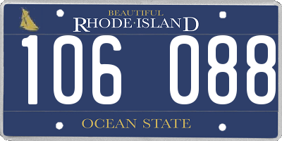 RI license plate 106088