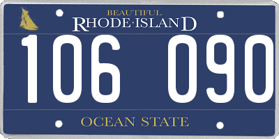 RI license plate 106090