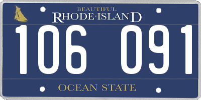 RI license plate 106091