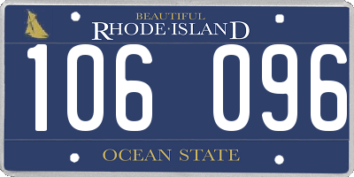 RI license plate 106096