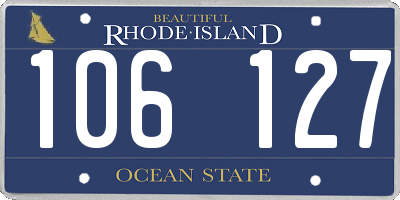 RI license plate 106127