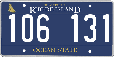 RI license plate 106131