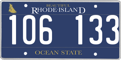 RI license plate 106133