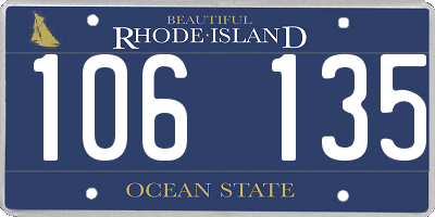 RI license plate 106135