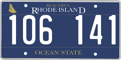 RI license plate 106141
