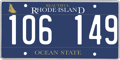RI license plate 106149