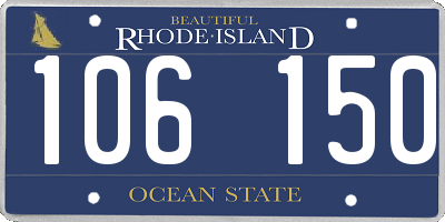 RI license plate 106150
