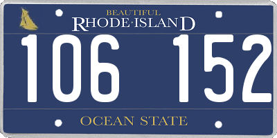 RI license plate 106152