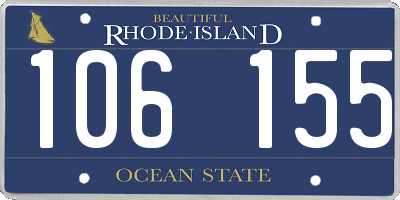 RI license plate 106155