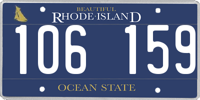 RI license plate 106159