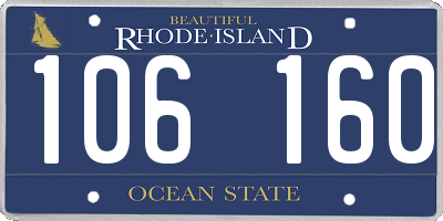 RI license plate 106160