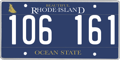 RI license plate 106161